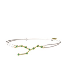 Taurus Bileklik - Kök zümrüt 14 ayar altın bileklik #1krux2k