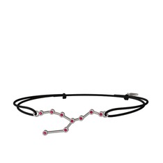 Taurus Bileklik - Rodolit garnet 18 ayar beyaz altın bileklik #1kz8fdo