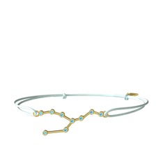 Taurus Bileklik - Akuamarin 8 ayar altın bileklik #1n68hwj