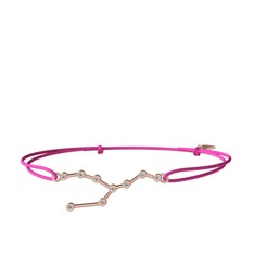 Taurus Bileklik - Beyaz zirkon 8 ayar rose altın bileklik #1olsvf3