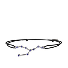 Taurus Bileklik - Lab safir 18 ayar beyaz altın bileklik #1qsmfo9