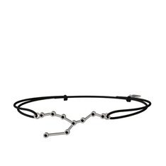 Taurus Bileklik - Siyah zirkon 18 ayar beyaz altın bileklik #1rlf1dc