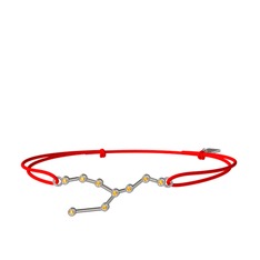 Taurus Bileklik - Sitrin 18 ayar beyaz altın bileklik #1sn7nsj