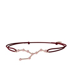 Pembe kuvars 925 ayar rose altın kaplama gümüş bileklik