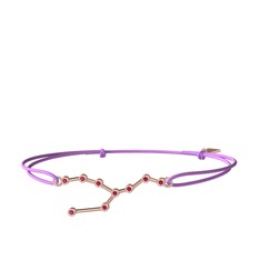 Taurus Bileklik - Rodolit garnet 14 ayar rose altın bileklik #1t1szhs