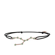 Taurus Bileklik - Kök zümrüt 925 ayar rose altın kaplama gümüş bileklik #1t7g78n