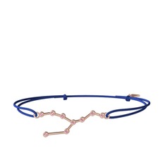 Pembe kuvars 925 ayar rose altın kaplama gümüş bileklik