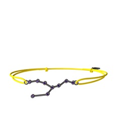 Taurus Bileklik - Ametist 925 ayar siyah rodyum kaplama gümüş bileklik #1yrlvrt