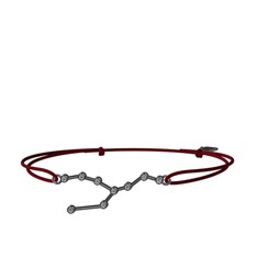 Taurus Bileklik - Pırlanta 925 ayar siyah rodyum kaplama gümüş bileklik (0.324 karat) #5d2v98