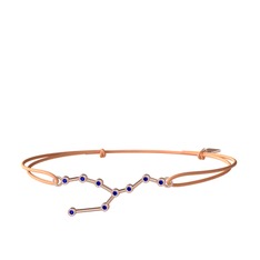 Lab safir 18 ayar rose altın bileklik