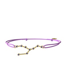 Taurus Bileklik - Lab safir 14 ayar altın bileklik #9n792q