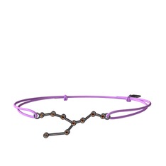 Taurus Bileklik - Dumanlı kuvars 925 ayar siyah rodyum kaplama gümüş bileklik #9uatb3