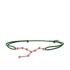 Rodolit garnet 14 ayar rose altın bileklik