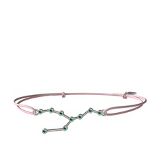 Taurus Bileklik - Yeşil kuvars 8 ayar beyaz altın bileklik #apydwn