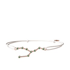 Taurus Bileklik - Yeşil kuvars 14 ayar rose altın bileklik #bnda6k