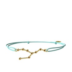 Taurus Bileklik - Dumanlı kuvars 925 ayar altın kaplama gümüş bileklik #dmc41o