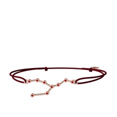 Garnet 925 ayar rose altın kaplama gümüş bileklik