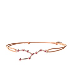 Taurus Bileklik - Rodolit garnet 18 ayar rose altın bileklik #f7ho2x