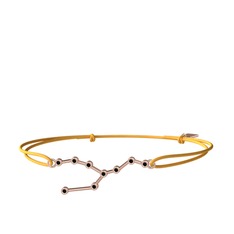 Taurus Bileklik - Siyah zirkon 18 ayar rose altın bileklik #gabk53