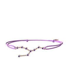 Lab safir 18 ayar rose altın bileklik