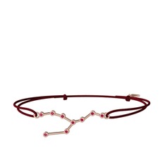 Taurus Bileklik - Rodolit garnet 8 ayar rose altın bileklik #gq274s