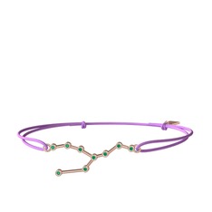 Taurus Bileklik - Kök zümrüt 925 ayar rose altın kaplama gümüş bileklik #j9cw1i