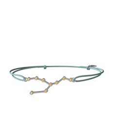 Taurus Bileklik - Sitrin 14 ayar beyaz altın bileklik #k91rcn