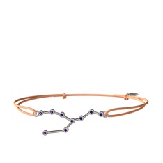 Taurus Bileklik - Ametist 14 ayar beyaz altın bileklik #mmshgo