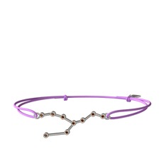 Taurus Bileklik - Dumanlı kuvars 14 ayar beyaz altın bileklik #n1sgnk