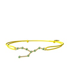 Taurus Bileklik - Kök zümrüt 8 ayar altın bileklik #o95nva