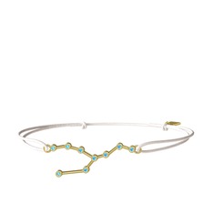 Taurus Bileklik - Akuamarin 14 ayar altın bileklik #oqirz4