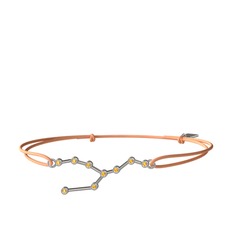 Taurus Bileklik - Sitrin 14 ayar beyaz altın bileklik #ou285q