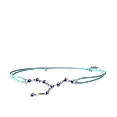 Taurus Bileklik - Lab safir 8 ayar beyaz altın bileklik #qxqq44