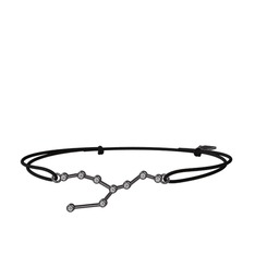 Taurus Bileklik - Beyaz zirkon 925 ayar siyah rodyum kaplama gümüş bileklik #vgh9uv