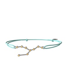 Taurus Bileklik - Sitrin 8 ayar beyaz altın bileklik #vq4bld