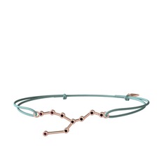 Taurus Bileklik - Kök yakut 925 ayar rose altın kaplama gümüş bileklik #x43nhc