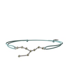 Taurus Bileklik - Peridot 18 ayar beyaz altın bileklik #yz15um