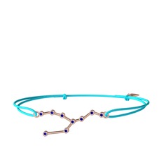 Lab safir 14 ayar rose altın bileklik