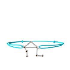 Libra Bileklik - Dumanlı kuvars 18 ayar beyaz altın bileklik #1097578