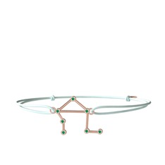 Kök zümrüt 8 ayar rose altın bileklik