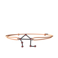 Libra Bileklik - Garnet 925 ayar siyah rodyum kaplama gümüş bileklik #139y88o