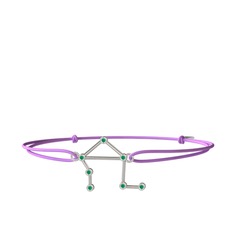 Libra Bileklik - Kök zümrüt 14 ayar beyaz altın bileklik #13p7x5i