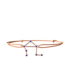 Libra Bileklik - Lab safir 18 ayar rose altın bileklik #156wwkg