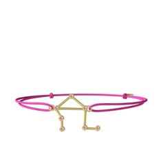 Libra Bileklik - Pembe kuvars 8 ayar altın bileklik #15qcpk2
