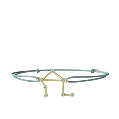 Libra Bileklik - Akuamarin 14 ayar altın bileklik #16h36yl