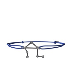 Pırlanta 925 ayar siyah rodyum kaplama gümüş bileklik (0.252 karat)