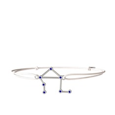 Libra Bileklik - Lab safir 14 ayar beyaz altın bileklik #1a6jkhe