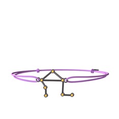 Libra Bileklik - Sitrin 925 ayar siyah rodyum kaplama gümüş bileklik #1aacp69