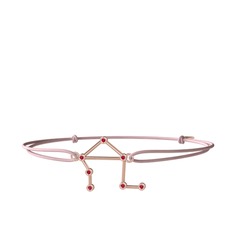 Libra Bileklik - Rodolit garnet 8 ayar rose altın bileklik #1b06w42