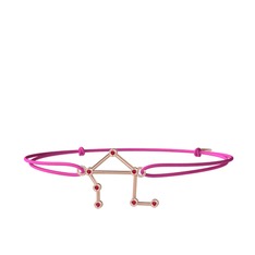 Libra Bileklik - Rodolit garnet 925 ayar rose altın kaplama gümüş bileklik #1byj65j